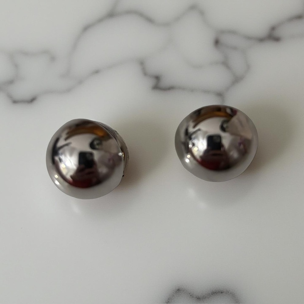 Silver Ball Earrings vintage earrings